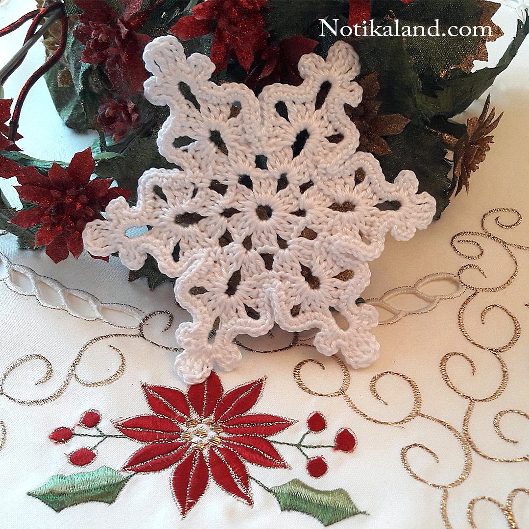How to crochet  motif Snowflake