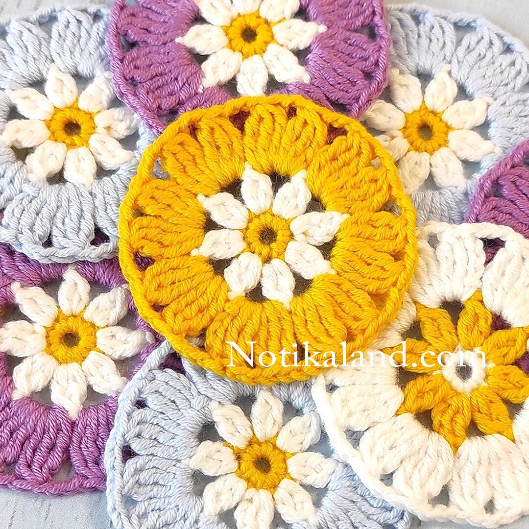 Crochet Flower Coasters 3