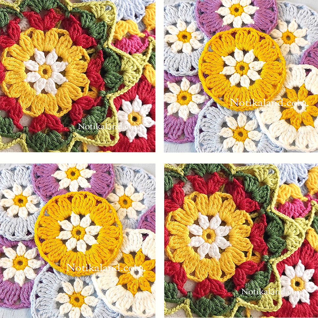 Crochet Flower Coasters 4