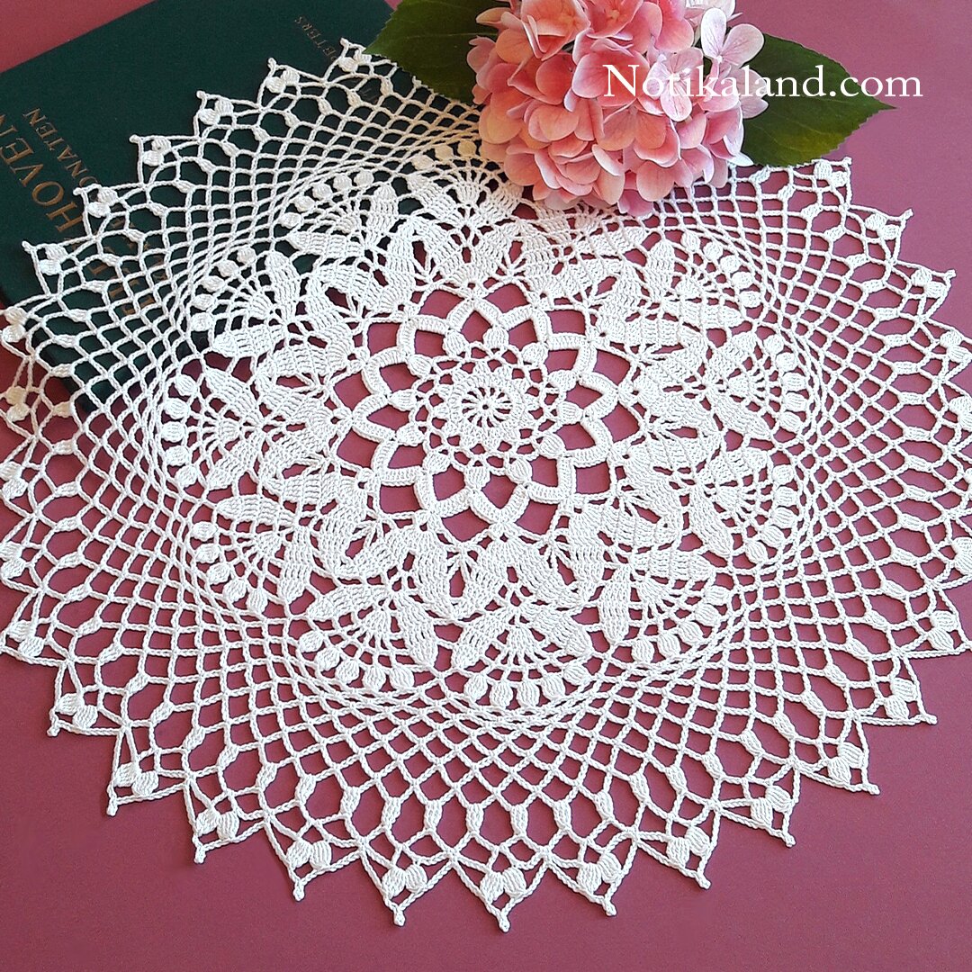 How to crochet  doily. Lace Doily