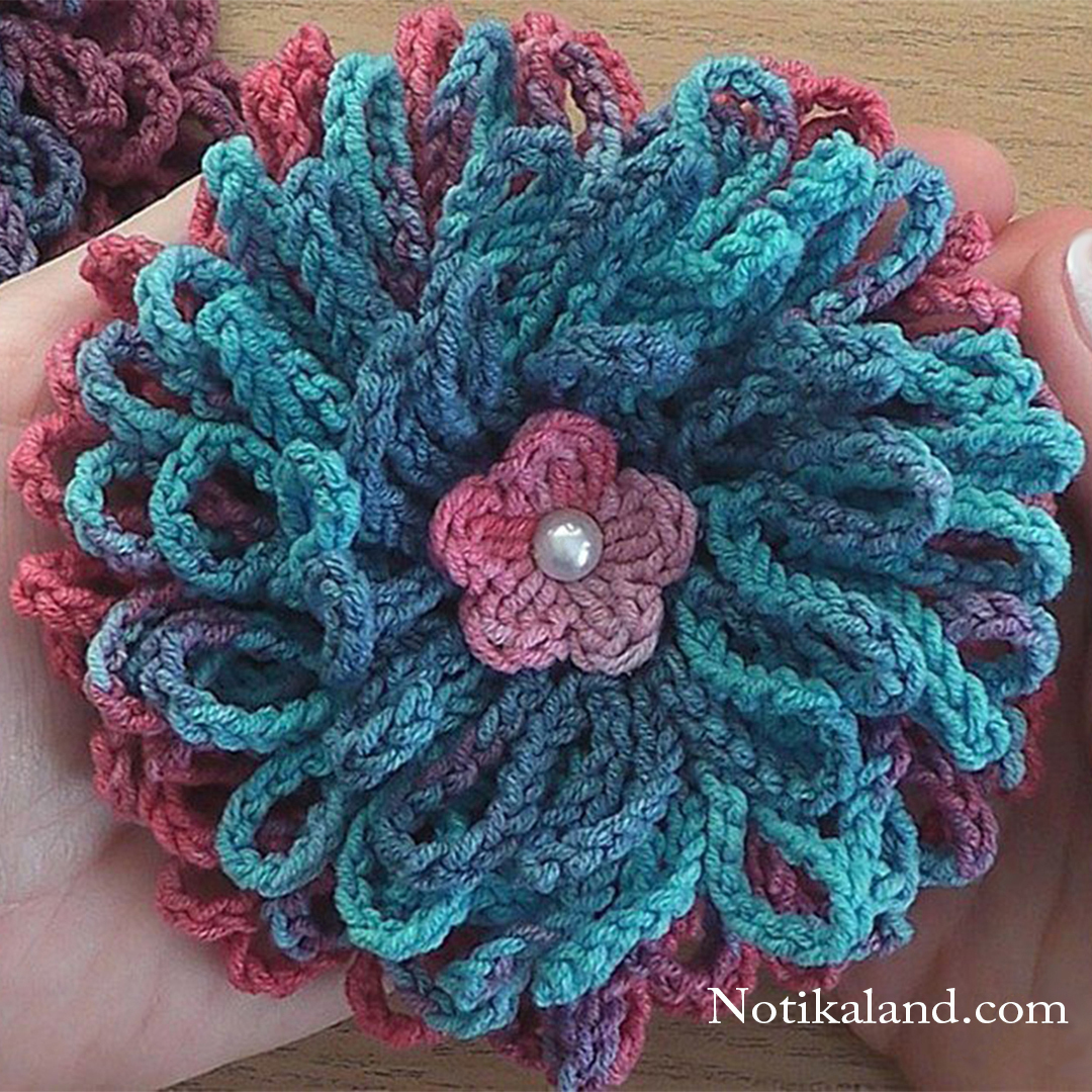 Crochet flower tutorial easy for beginners