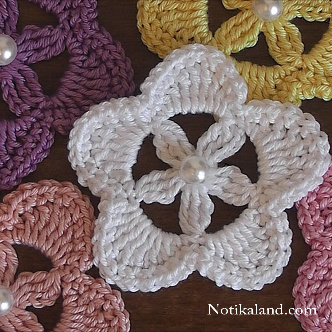 Crochet flower EASY Crochet flower applique