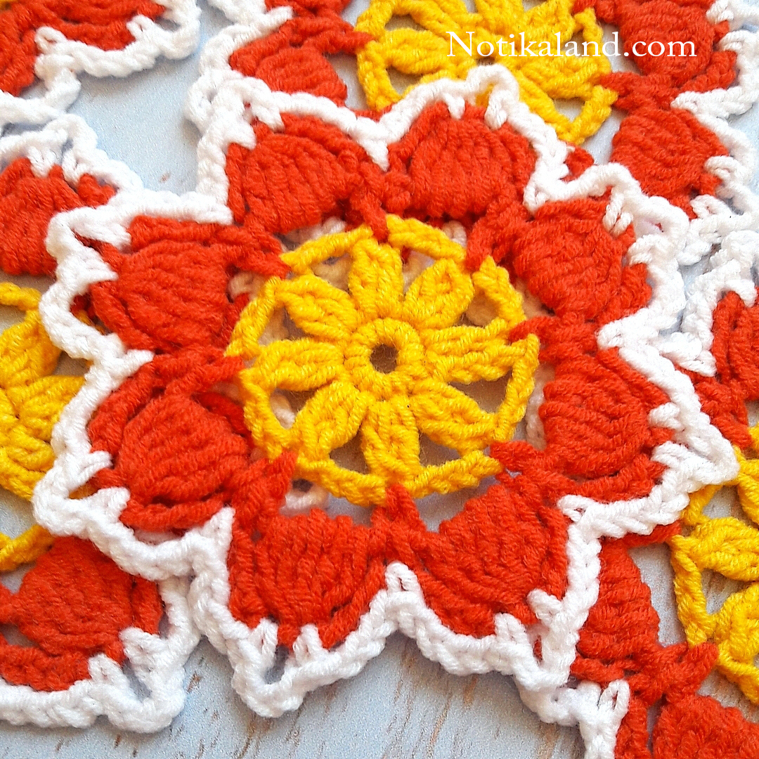 Crochet Flower Motif Tutorial Step by step