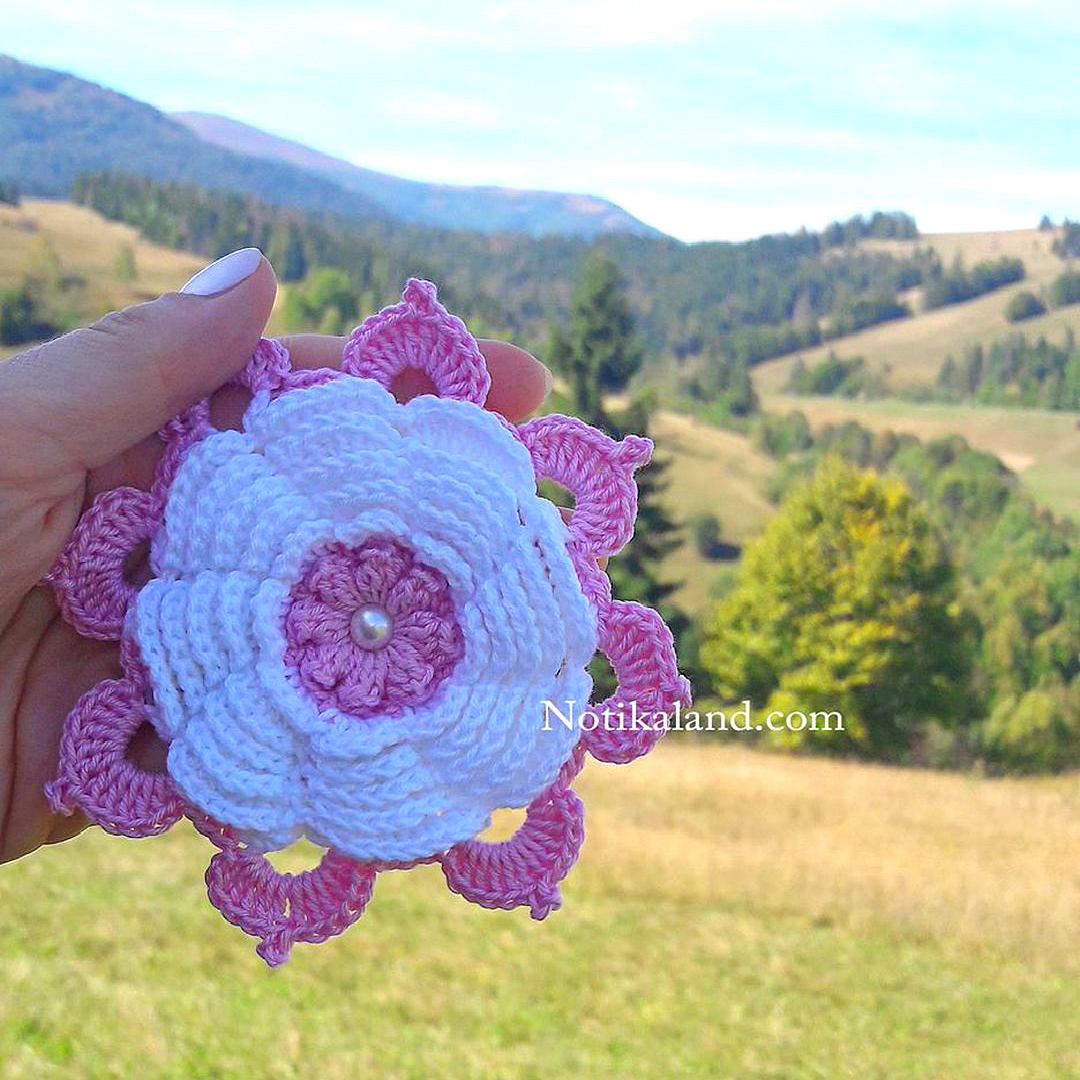 Crochet flower Rose Tutorial Step by step