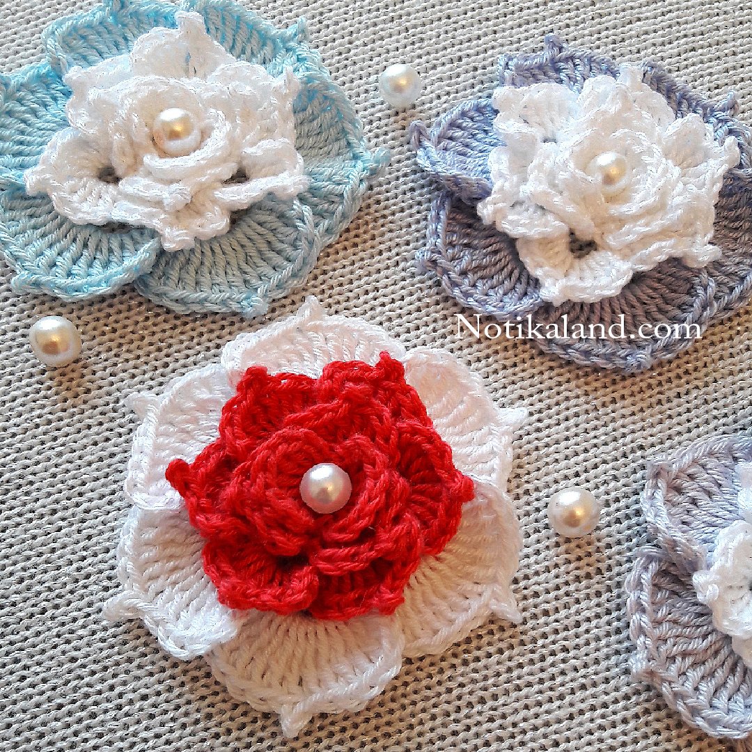 Crochet Flower Rose Very Easy