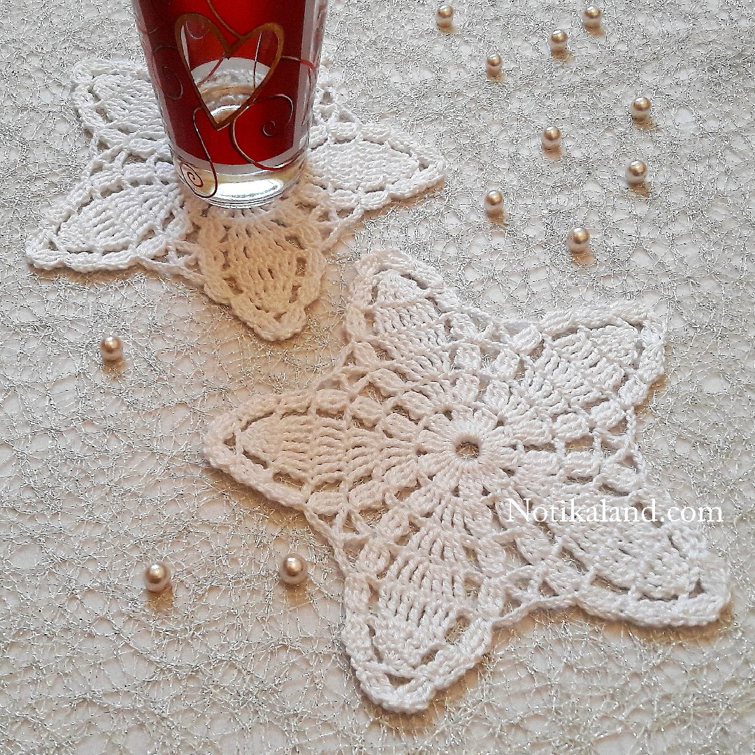Crochet Flower Doily Coaster