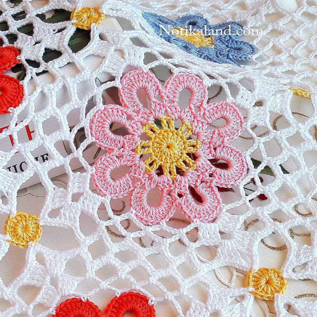 Crochet pattern for doily, tablecloth, blanket 2