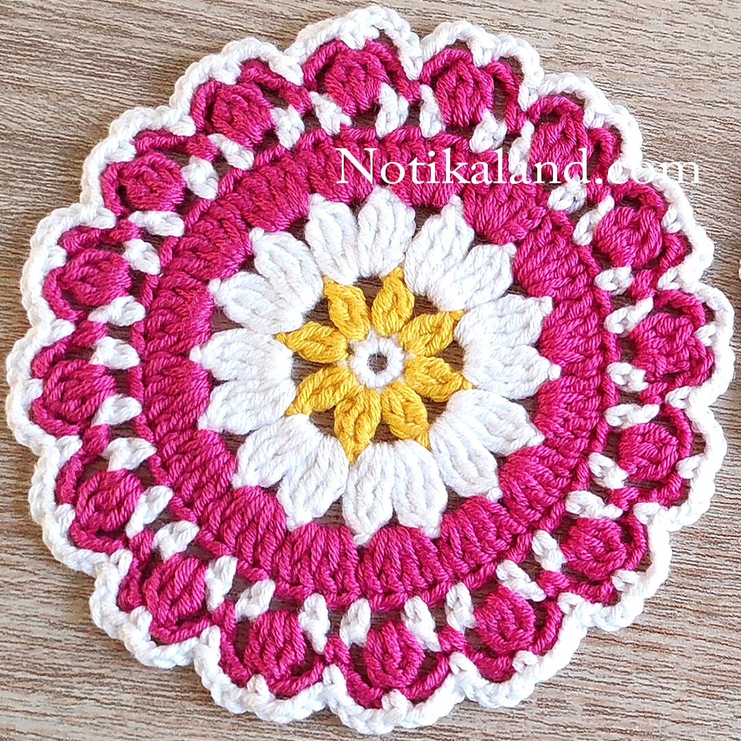 CROCHET Doily Coaster Tutorial for beginners 1