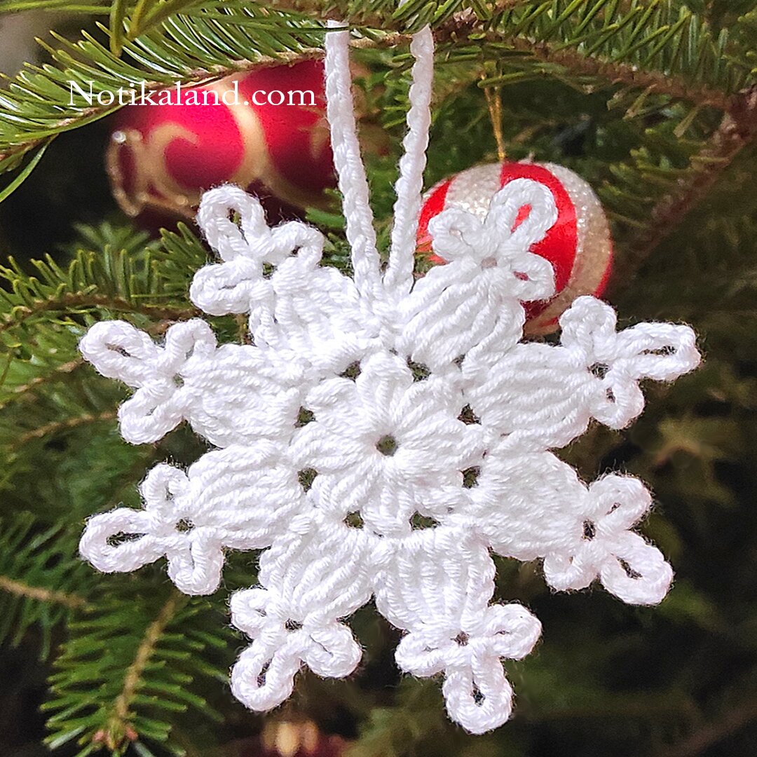 How to crochet snowflakes 1