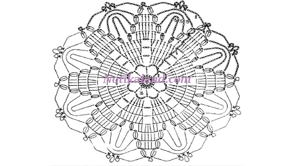 Crochet doily. Snowflake. Tutorial. 1