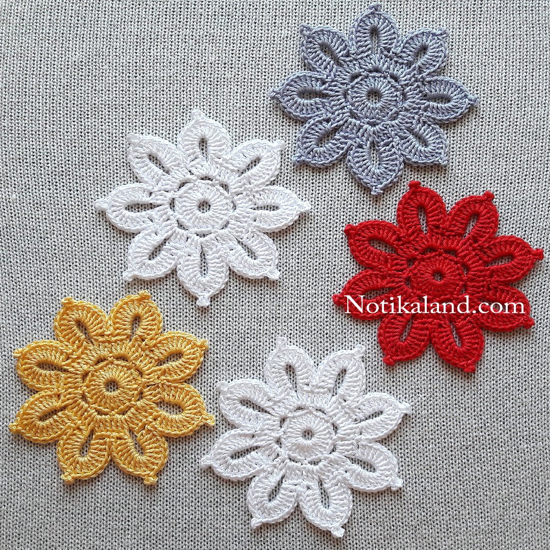 Crochet flower EASY pattern 1