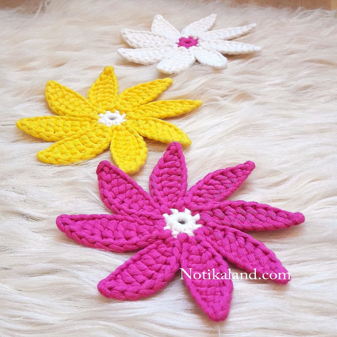 Crochet. Flower. Coaster. 1